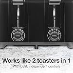 Proctor Silex 4 Slice Toaster with Extra Wide Slots for Bagels, Cool-Touch Walls, Shade Selector, Toast Boost, Auto Shut-off and Cancel Button, Black (24215PS) - Image 2