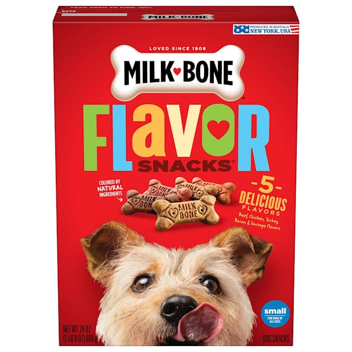 Milk-Bone, Flavor Snacks Small Dog Biscuits, Flavored Crunchy Dog Treats, 28.64 Ounce