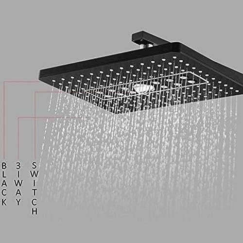 Douche à effet pluie mitigeur encastré et colonne de douche numérique LED