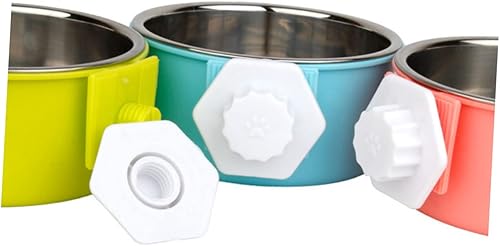 Miniatura 5 de POPETPOP Alimentador de mascotas Jaula Cuenco colgante para cachorros Chow comida para perros Pájaros Comida para cachorros Cuencos para perros