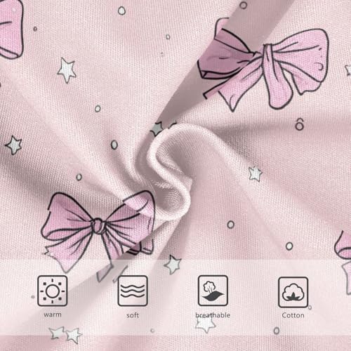 Wusikd Cute Pink Bow Stars Girls' Underwear Cotton Girls Briefs Soft Toddler Underwear 2T3
