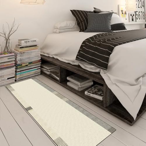 Alfombra de pasillo beige moderna de 90x150 cm lavable para hogar 3