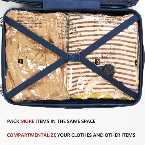Image of Vacuum Seal Bags for Clothing Travel and Home Storage, Travel Vacuum Bags with Electric Pump, Space Saver Compression Packing Cubes for Luggage Suitcase Bedding Blankets Clothes, 20 Combo