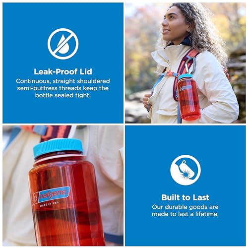 Image of Nalgene 32 oz Wide Mouth Water Bottle | BPA-Free, Durable & Leak Proof, Lightweight Bottle for Hiking & Gym, Work & Travel