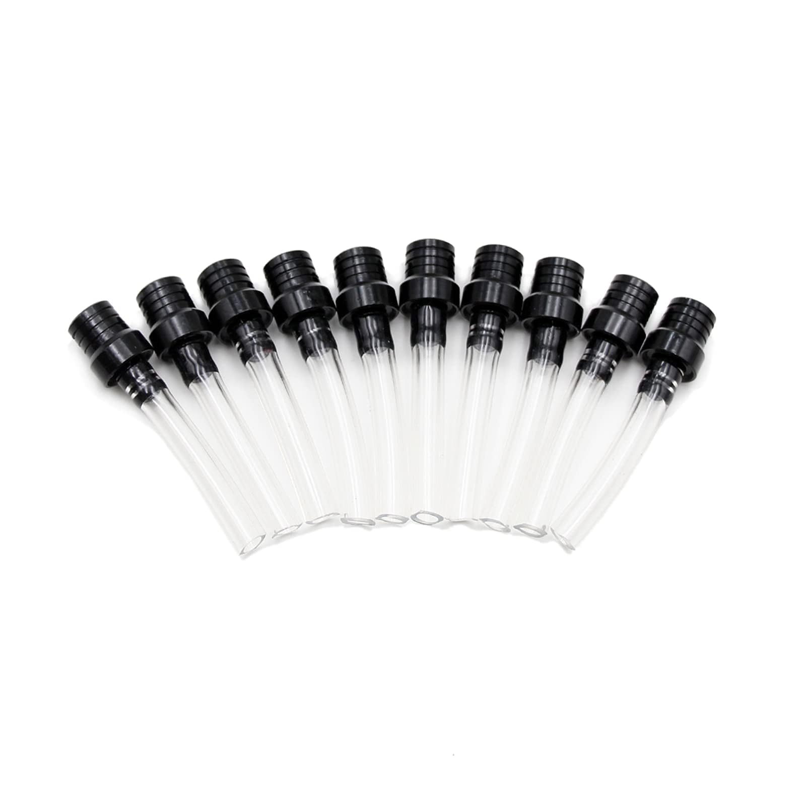 PRO BAT 10 Pack CNC Motorcycle Gas Cap Two-way Breather Tube Vent Gas Cap | Breather Tube Vent Hose for Dirt Bike Pit Bike ATV All Factory CRF XR CR All Quads All Off-road Motorcycle, Black