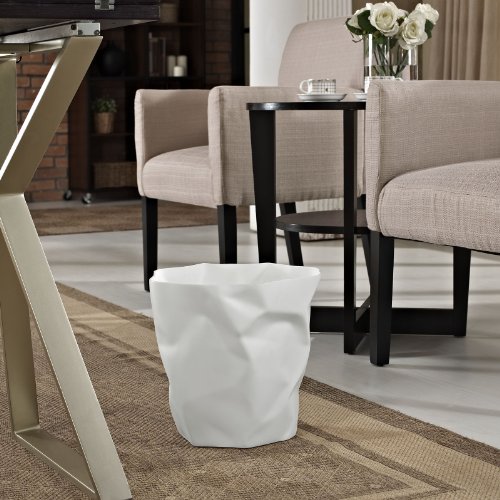 Modway Lava Caneca de Basura Blanca 31.75 cm L x 29.21 cm W x 29.21 cm H miniatura 4
