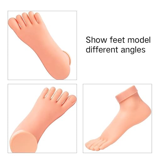 Miniatura 7 de AORAEM Practice - Pies falsos flexibles y movibles de silicona suave para el entrenamiento de las uñas
