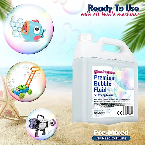 Premium Qualität 5 Liter Seifenblasenflüssigkeit für Kids - Bubble Solution für Bubble Machine und Mix