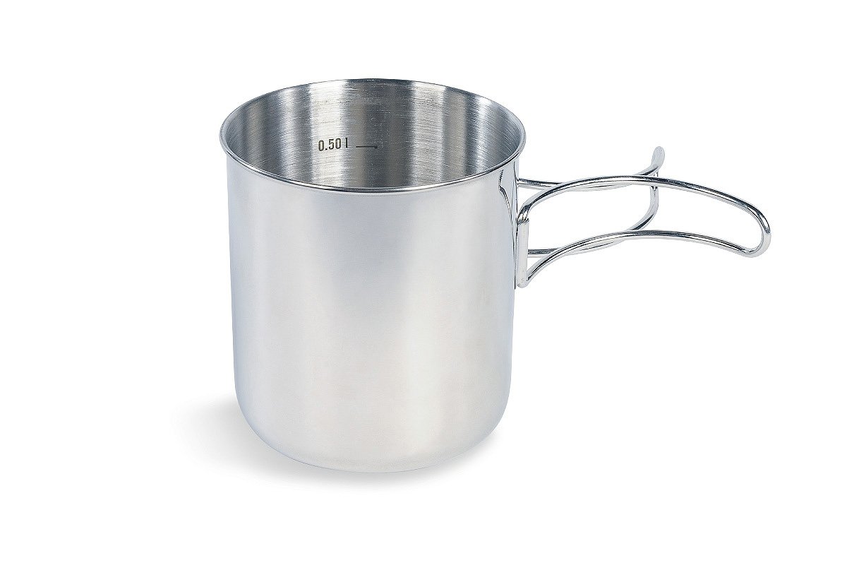 Tatonka Uniseks Handle Mug 600 4073 Kubek Turystyczny, Stalowy, 600 ml