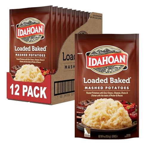 Idahoan Loaded Baked Mashed Potatoes, 4oz, 12 pouches