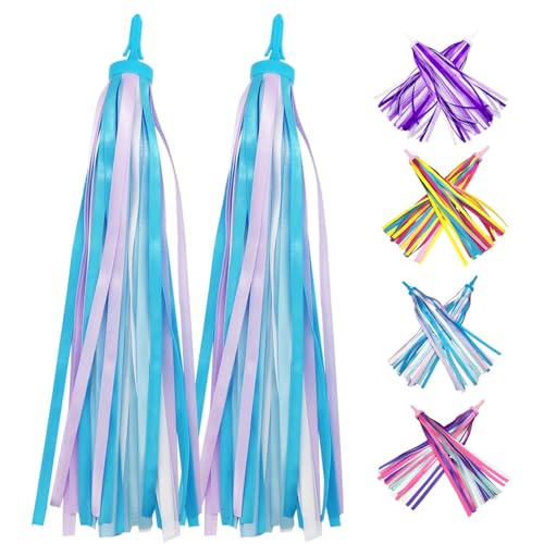 PLATT Lenkerfransen Streamer Bändchen für Fahrrad,Roller Lenker Streamer Fahrrad Griffe Ribbon,1 Paar
