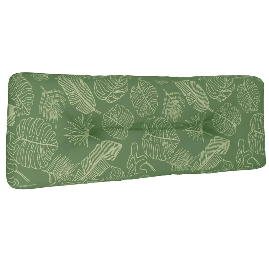 Coussin de canapé de jardin 120x40x12 cm épais en tissu imprimé feuillage résistant