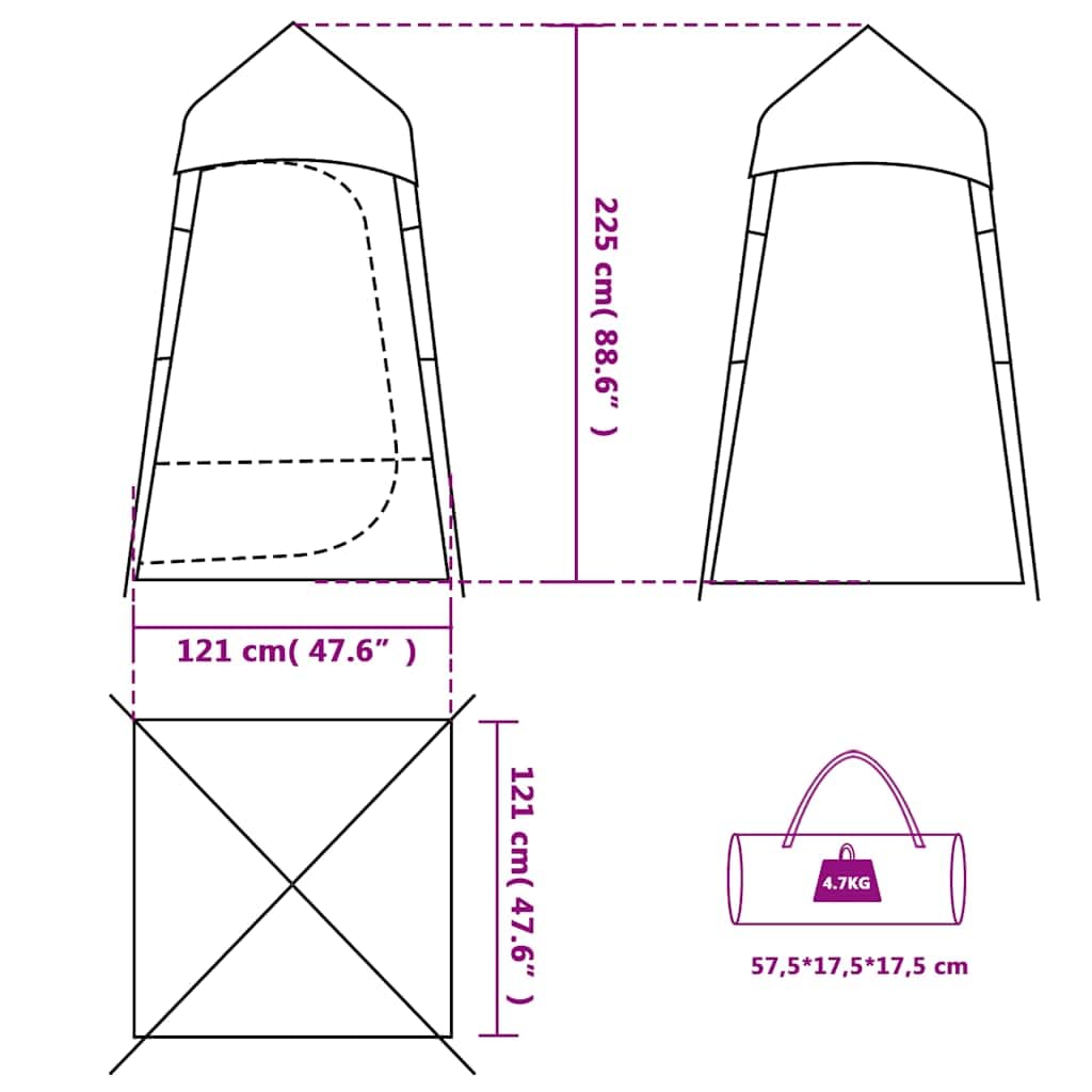 vidaXL Tente de Toilette tentes de Toilette Tente de Camping de Toilettes