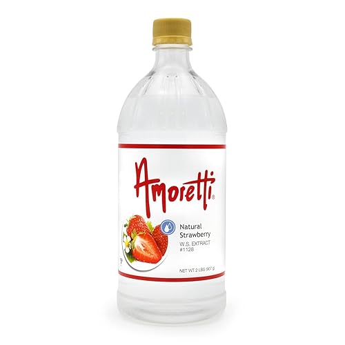 Amoretti - Extracto de fresa natural soluble en agua, 2 libras - Altamente concentrado y perfecto para pasteles, salados, elaboración de cerveza y