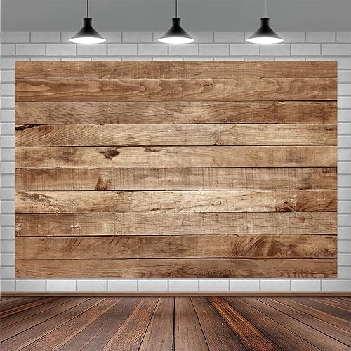 2.7x1.8m Foto Hintergrund Holz Rustikale Holz Wand Braun Vintage Holzbrett Fotografie Hintergrund Neugeborenes Baby Shower Geburtstag Party Kuchen Tisch...