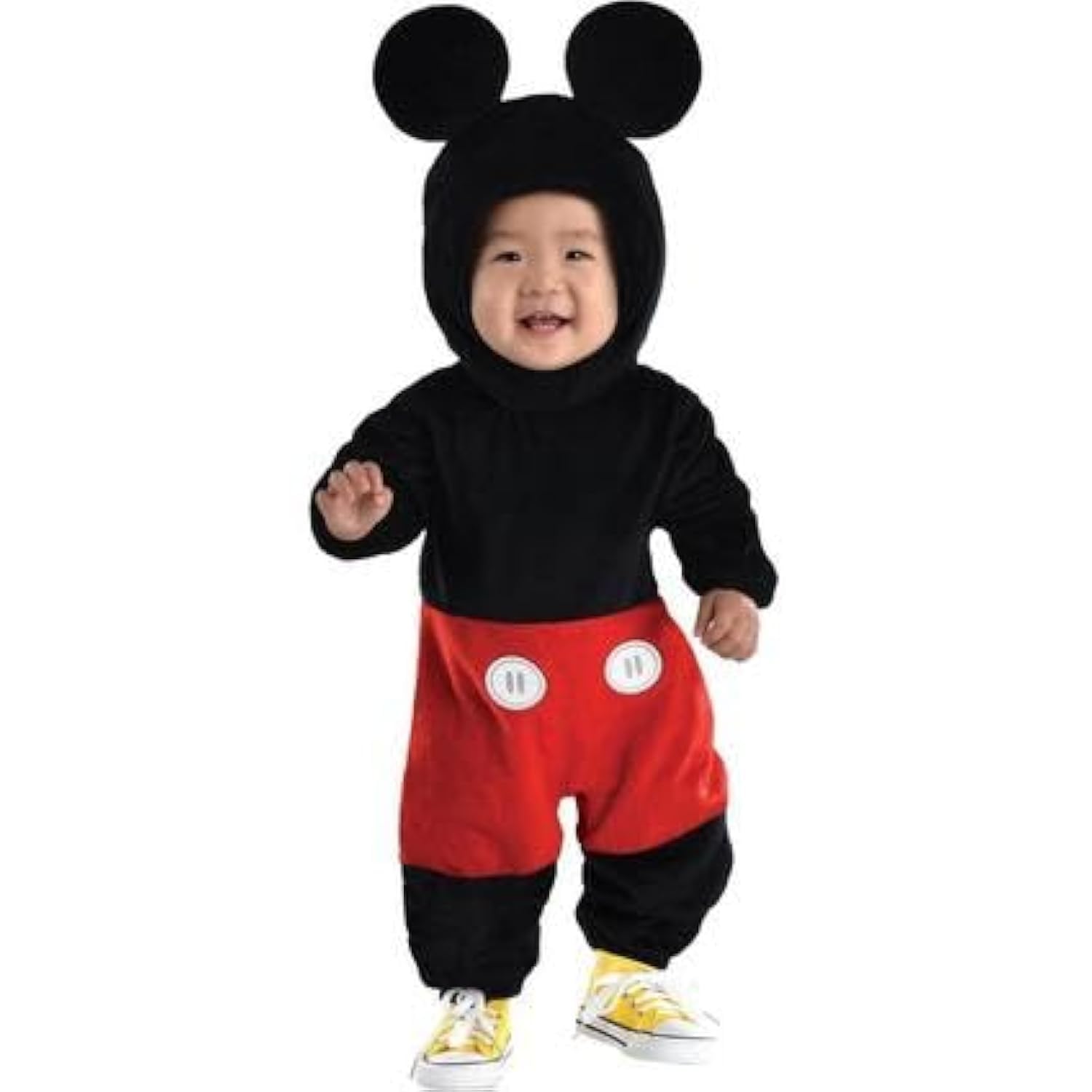 Party City Classic Micky Mouse Costume for Toddlers - Disney Costume Includes Plush Jumpsuit & Headpiece for Boys & Girls - Costumes for Halloween, Birthday Parties & Themed Events Multicolor