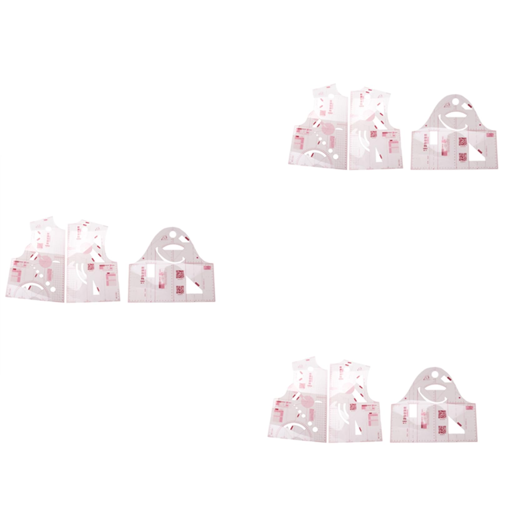 9 x 1 : 1 Mode Tissu Design Règle Forme de Récolte Étudiant Enseignement Vêtements Modèle de Dessin Pièce Vêtement Type Règle