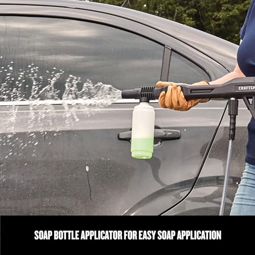 Image of CRAFTSMAN Electric Pressure Washer, Cold Water, Lightweight Corded Power Washer for Cars, Driveways, Patio and Garage, Powerful 1700-PSI, 1.2-GPM, Compact, Easy to Use (CMEPW1700)