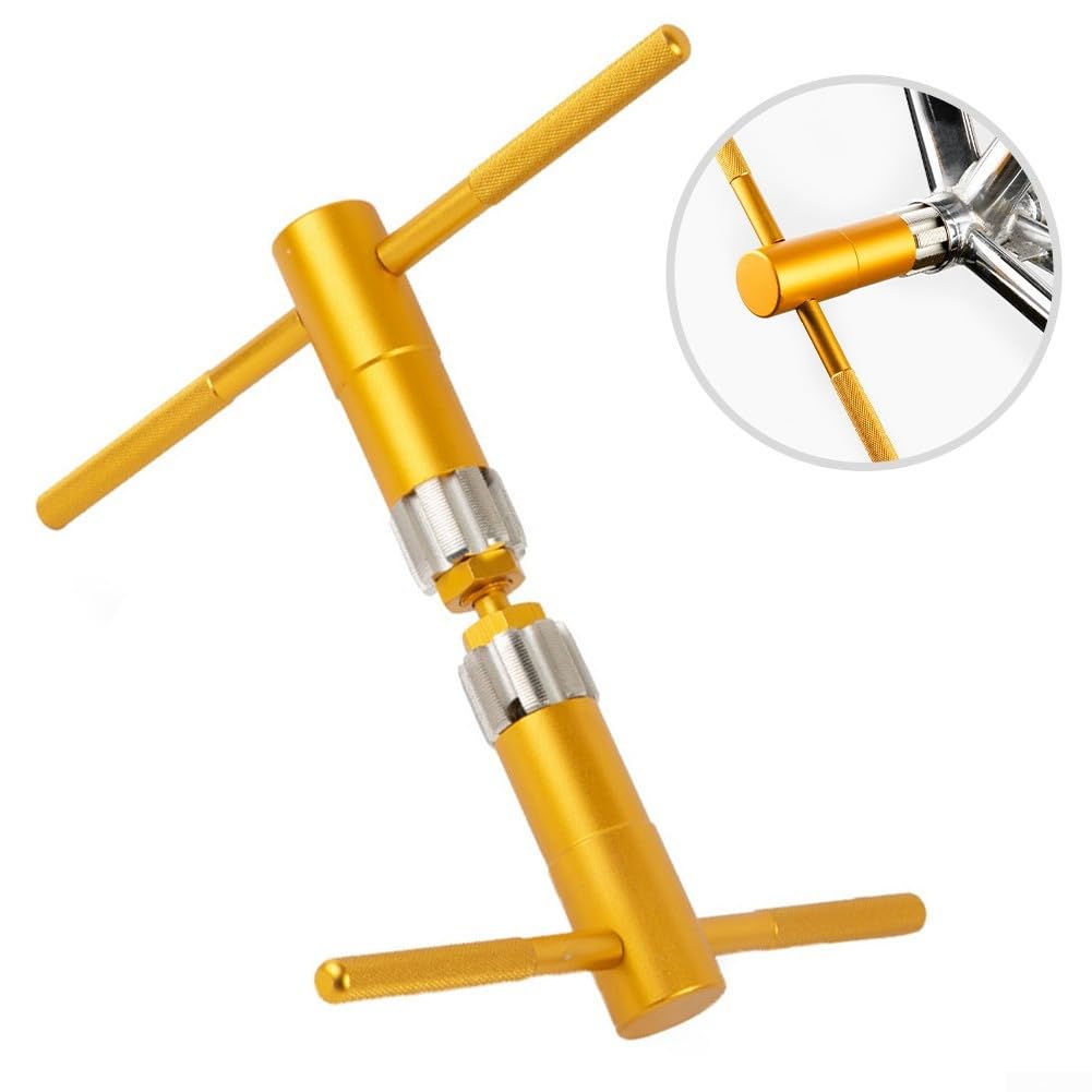 Fahrrad Tretlager Gewindeschneidwerkzeug BC1.37x24 Gewinde-Reparatur-Set für Stahlrahmen – 8 Rillen HSS Fahrrad Wartung Kit Gelb 800g