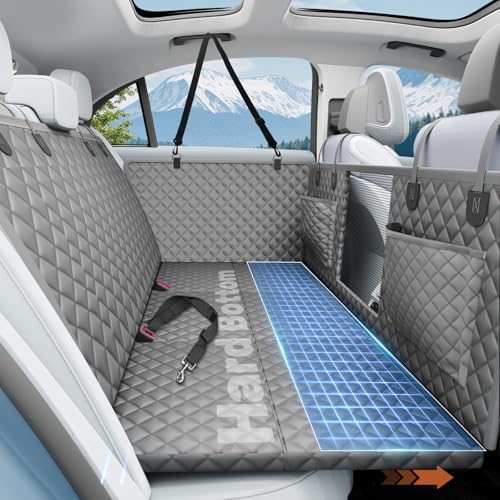 Hundedecke Auto Rückbank, Harter Unterseit Hundedecke Auto rutschfest/Rasierfest/Einklappen...