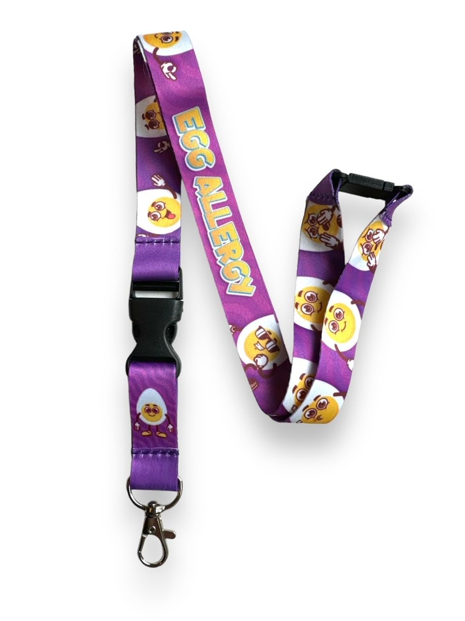 PAC Supplies Global Allergy Awareness Lanyard/Badge Holder - Child Youth Size (Egg Allergy)