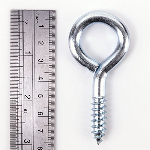 White Hinge 10x Groß Augenbolzen 75mm