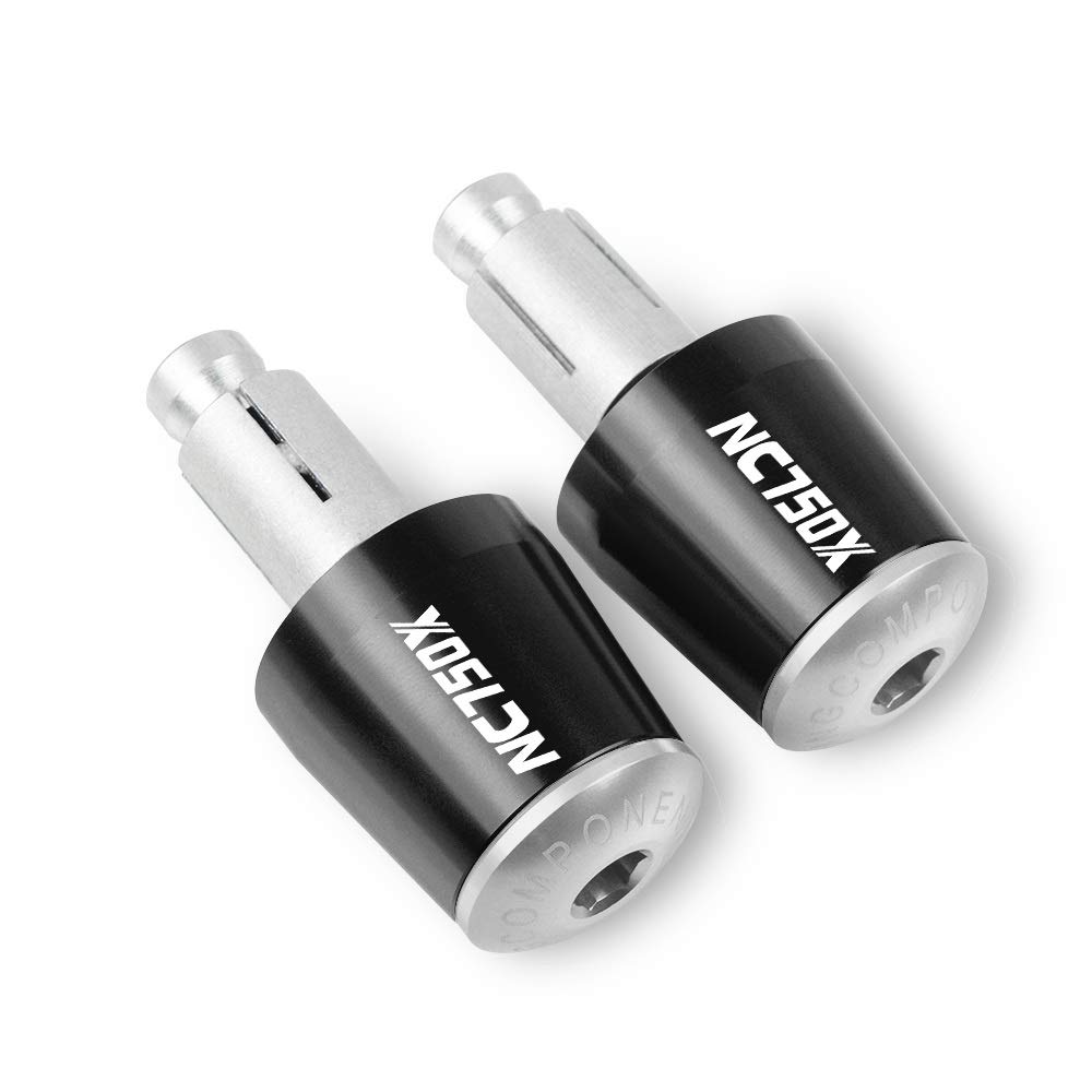Contrapesos manillar NC750X 22mm repuestos tapones antivibración moto plata 2014-2018