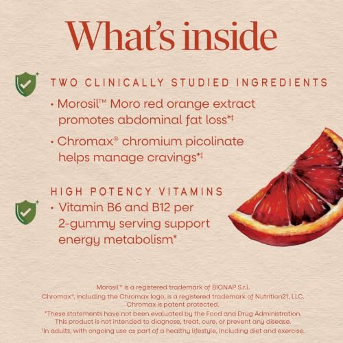 Nature's Way Weight Manager Gummy, Helps Manage Cravings*(1), 60 ct | Supports Energy Metabolism*, Promotes Abdominal Fat Loss*(1), 1,000 mcg Chromium Picolinate per Serving, Vegan, Strawberry - image 3