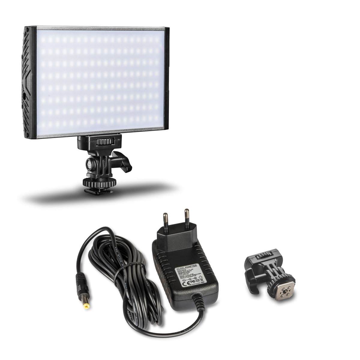 Walimex pro LED Niova 150 Bi Color Videoleuchte inkl. Netzteil, On-Camera Fotolampe 15 W, Videolicht mit Einstellbarer Farbtemperatur 3200-566 K, Studiolicht dimmbar
