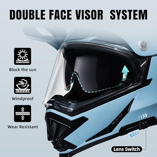 TRIANGLE Dual Sport Motorcycle Helmet