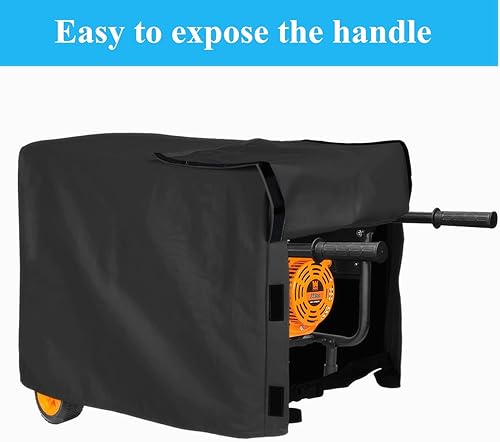 Miniatura 5 de Cubierta de generador impermeable de 32 x 24 x 24 pulgadas, cubierta universal de poliéster 600D resistente para generadores portátiles de