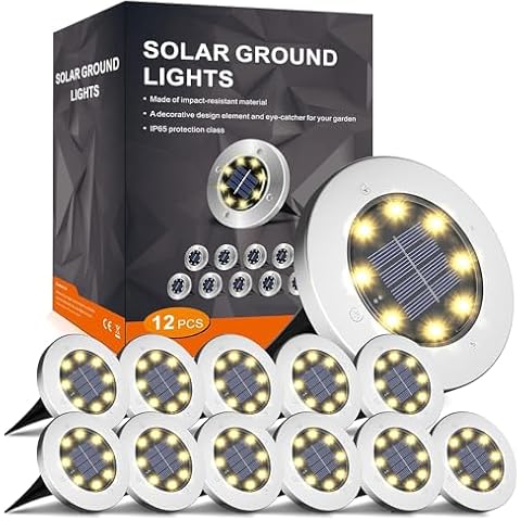INCX 12 Pack Solar Garden Lights Cover