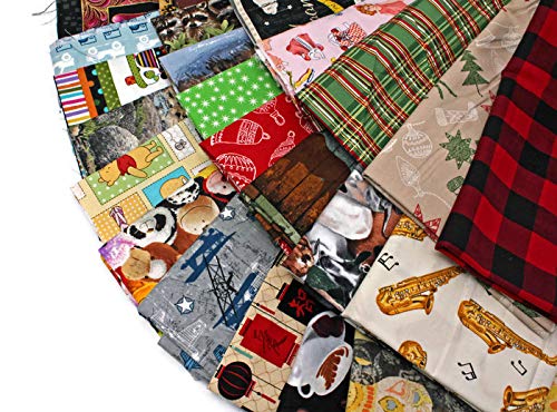 Quilter's Cotton Fabric Scraps - Sold by The 3 lbs - Great for Masks - Scrap Bag Bolt End Pieces Remnants Assorted Quality Cotton Novelty Fabrics for Sewing Scrappy Quilting Stash, Scrap Quilts - Image 4