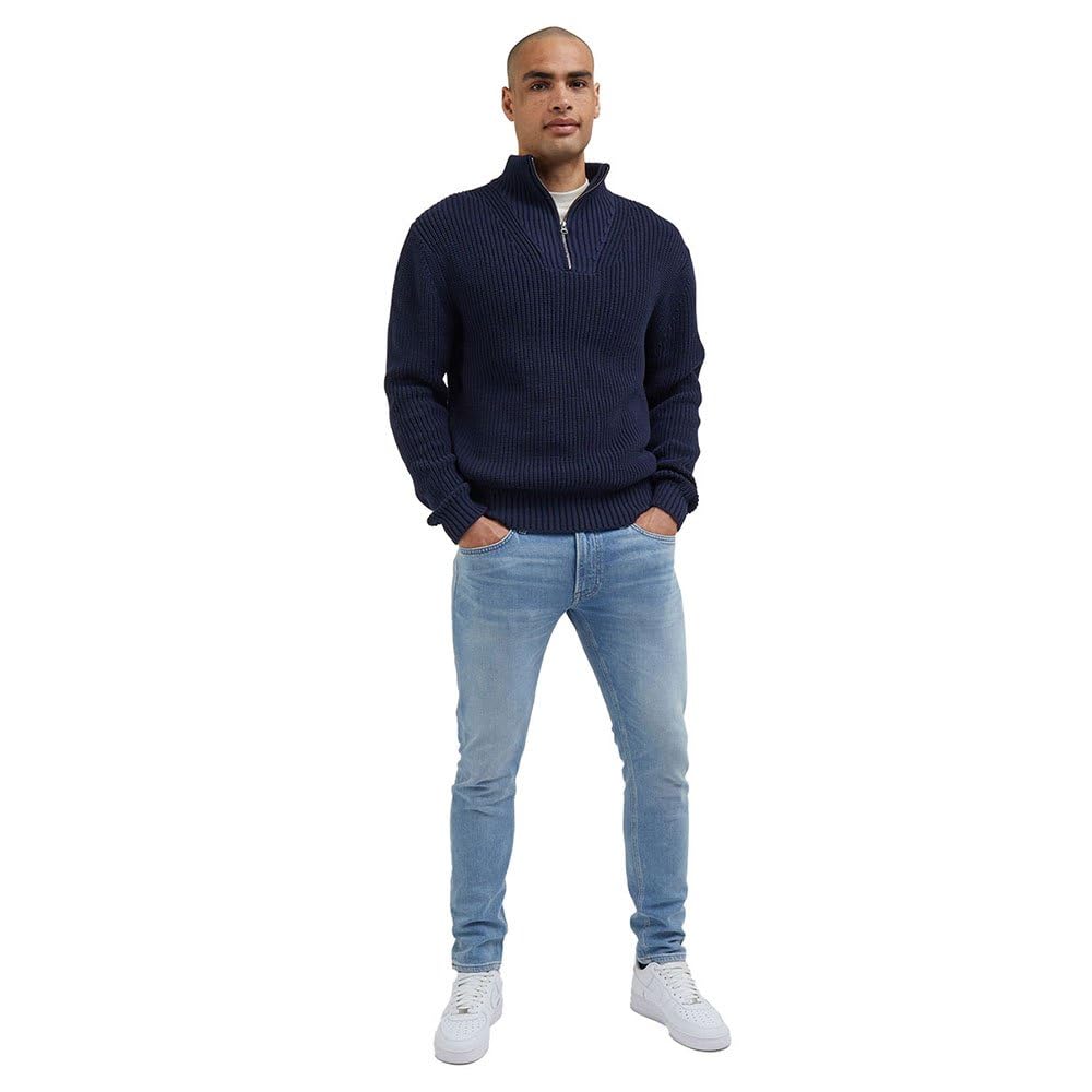 Lee Felpa da Uomo a Mezza Zip, Nero, L