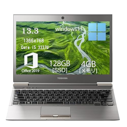 【中古品】 Toshiba dynabook R632/H ノートパソコン/インテル Core i5 3337U 搭載 / Windows11 / 13.3型ワイド・メモリ4GB・SSD128GB / 日本語配列キーボード/無線LAN・Bluetooth対応/Office 2019付属