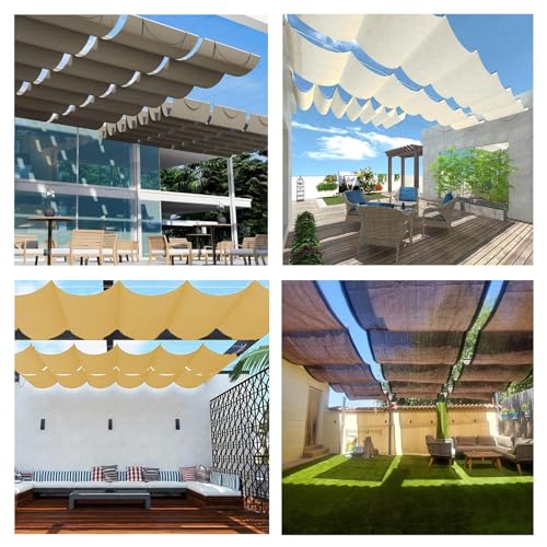 Toldo retráctil en forma de U fácil de instalar y personalizable para techos 6