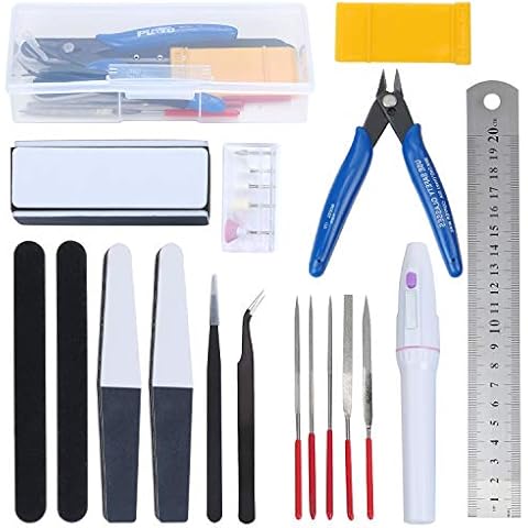 Aussel 18 Pieces Gundam Model Tools Kit, Model Basic Tools Craft Set, Hobby Building Craft Set for Basic Model Building Repairing and Fixing Cover