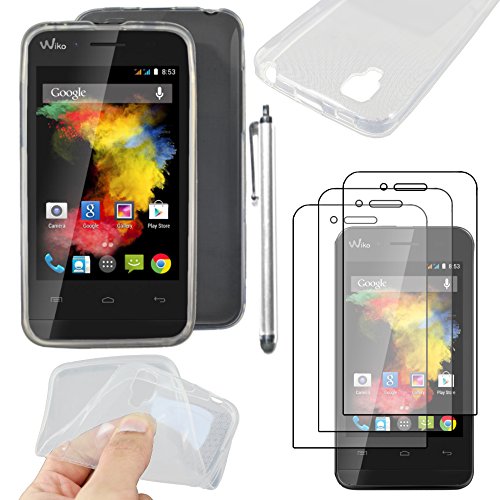 ebestStar - Coque pour Wiko Goa, Etui Protection Silicone Transparent Antichoc, Souple Slim + Stylet + 3 Films d'écran, Transparent