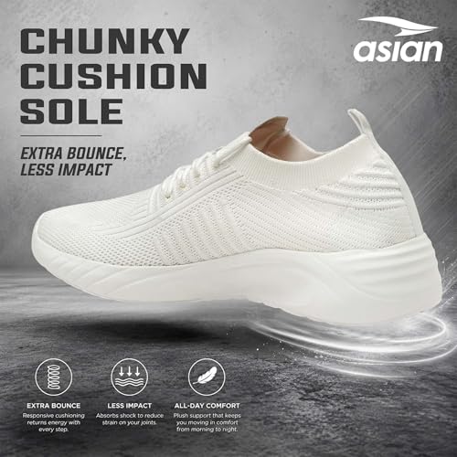 Image of ASIAN Storm-12 Men's Walking Shoes | Breathable Knit Upper, Comfort Midsole & Steady Grip Outsole