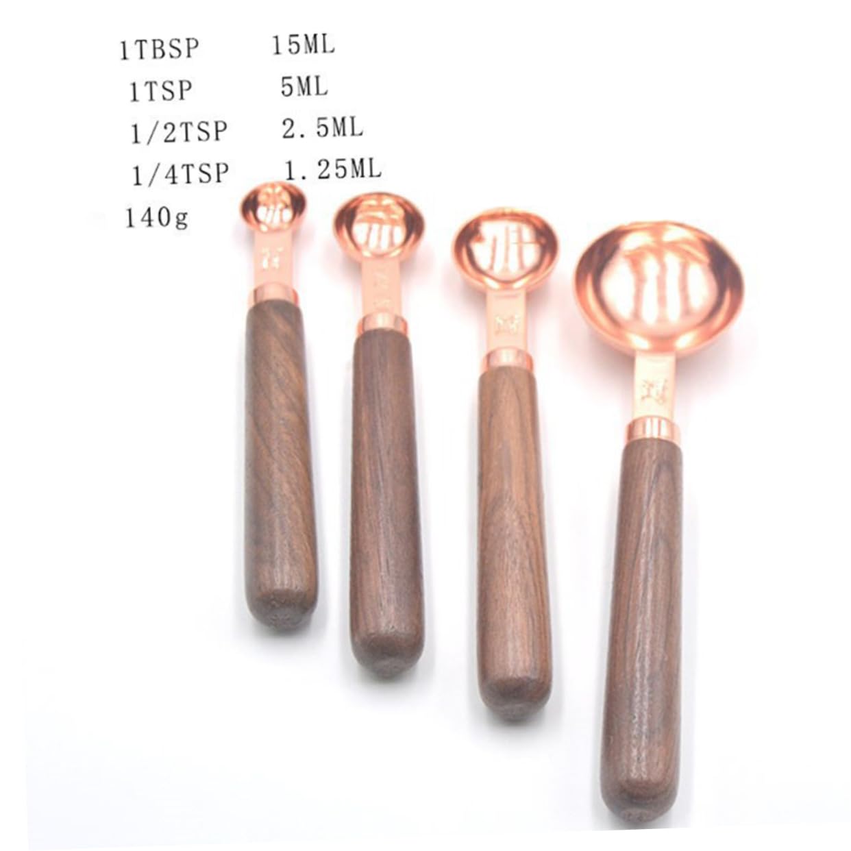 BESTonZON 12piezas Cucharas Medidoras De Acero Inoxidable Con Mango De Nogal Para Cocinar y Hornear Herramienta De Medición Elegante y Duradera