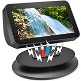 Kosnail Echo Show Stand for Echo Show 5 and Echo Show 8, Universal Adjustable Speaker Stand Mount Magnetic Holder with Aluminum Anti-Slip Base, 360 Degree Rotation, Tilt Function (Black)