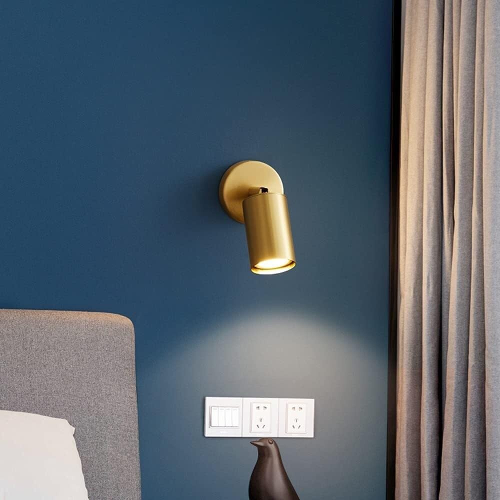 Applique da Parete per Interni Sfondo Parete Lampada da Parete Moderna in Ottone Lampade da Parete per Camera da Letto Comodino Corridoio Decorazione Punto Lettura Luce Calda 5W