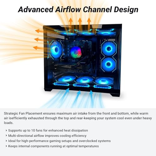 Image of Gaming PC Desktop - Ryzen 7 5800X up to 4.7GHz, Radeon RX 6600 XT 8GB GDDR6, 16GB DDR4 RAM, 1TB NVMe SSD, WiFi 6 & BT 5.4, 9x ARGB Fans, 650W PSU, WIN11P, RGB Keyboard & Mouse