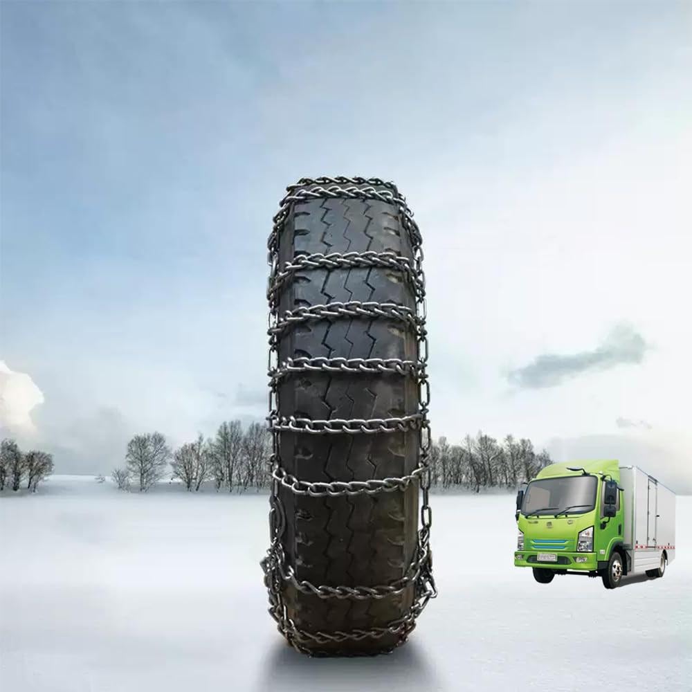 Set of 2 Snow Tire Chains Anti-Skid Thickening Tire Chains for Car SUV Pickup Trucks Van Trucks ATV Semi Trucks Light Truck Heavy Goods Vehicles in Snow,Ice,Sand and Mud 9mm 285/80R22.5