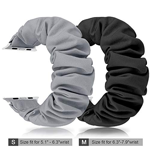 Image of Greatfine Scrunchie Band Compatible with Apple Watch Bands 38mm 40mm 41mm 42mm 44mm 45mm 46mm 49mm Women, Elastic Scrunchie Watch Strap for iWatch Watch Series 11 10 9 8 7 6 5 4 3 2 1 SE 3 2 Ultra 3 2