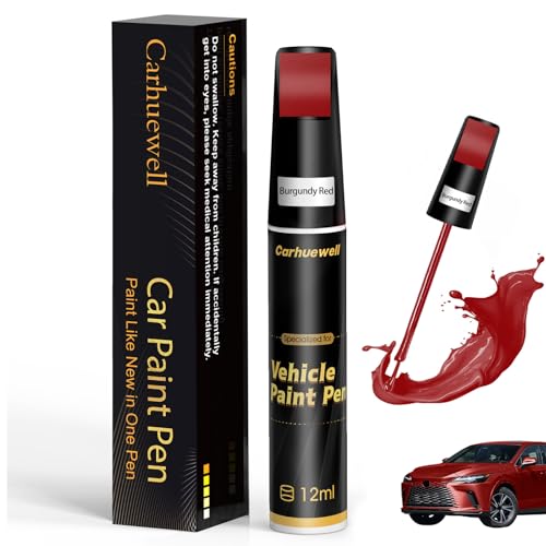 Image of Red Touch Up Paint for Cars, Auto Car Paint Touch Up Paint Pen for Deep Scratches, Car Scratch Repair Pen, Quick and Easy Solution to Repair Minor Automotive Scratches (Burgundy Red)