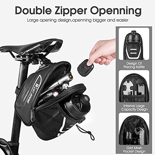 Aomiun 1.5L Bicycle Saddle Bag Large Capacity Cycling Pannier Bag Waterproof Tail Pack Riding Rear Water Bottle Holder Pack for Mountain Road Bike - Image 7
