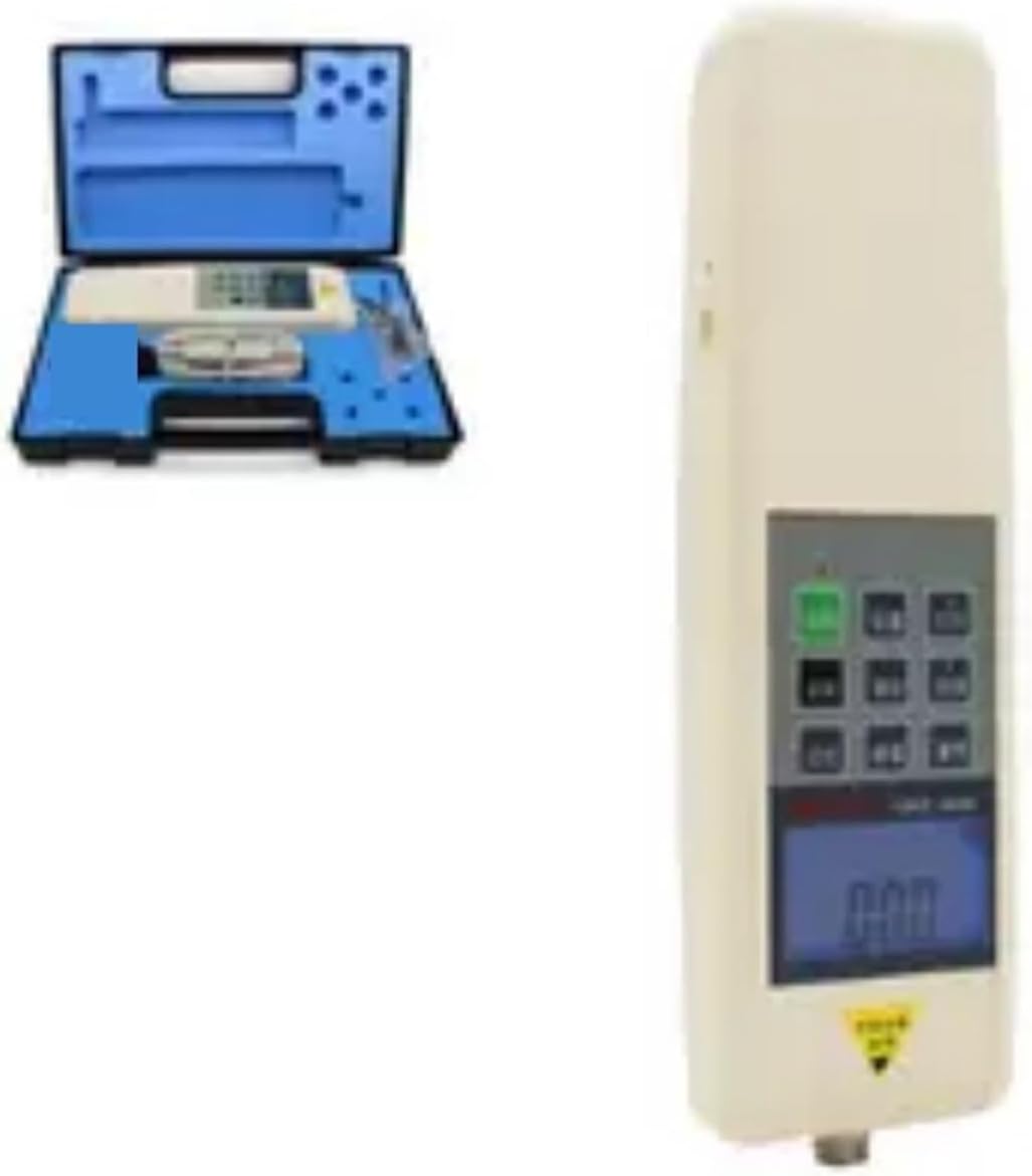 Force Gauge, N KG Push Pull Digital Pressure Force Gauge External Load Cell Supporting Tester Portable Weighing Scale Indicator Display for Lab Tension
