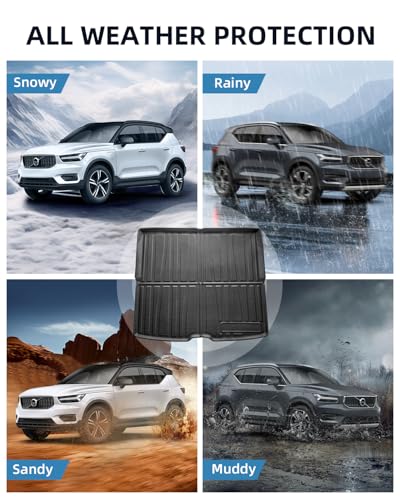 LANGBEAN Maty do Bagażnika do Volvo XC40 2026 2025 2024 2023 2022 2021 2020 2019 2018, XC40 Oryginalna TPE Mata Bagażnik Tyłu, Antypoślizgowa i Wodoodporna Akcesoria