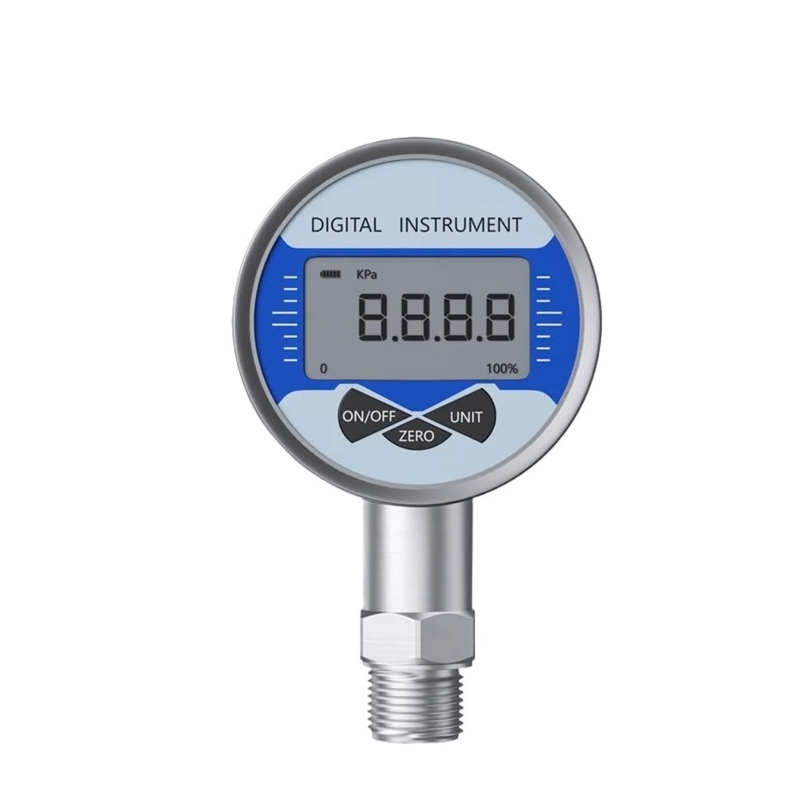 Digitales Manometer, G1/4 Hydrauliktester Messgerät NPT1-4 Öl-Luft-Vakuum-Manometer Digitales Manometer(0-1.6Mpa,Npt1-4 Radial)